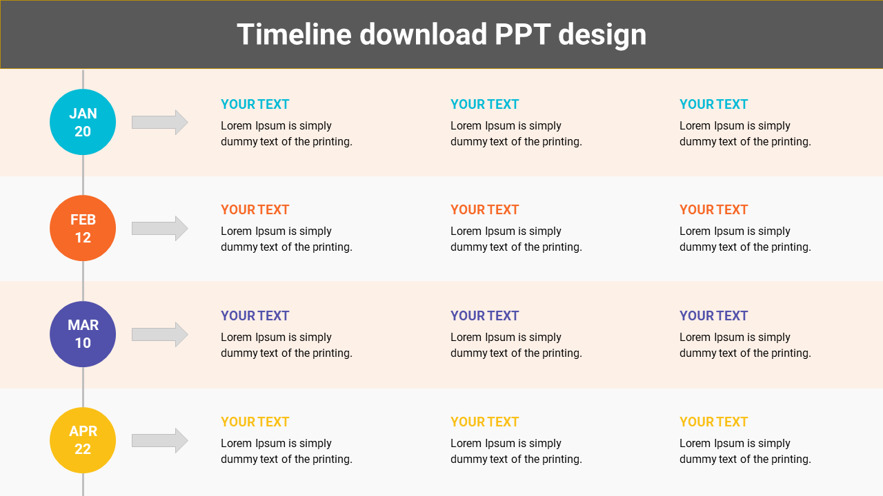 Editable Timeline Download PPT Design Presentation